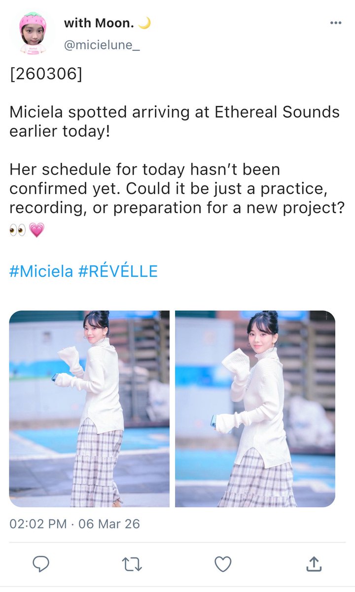 ‎𓏲ּ𝄢 조예림 Miciela. tweet media