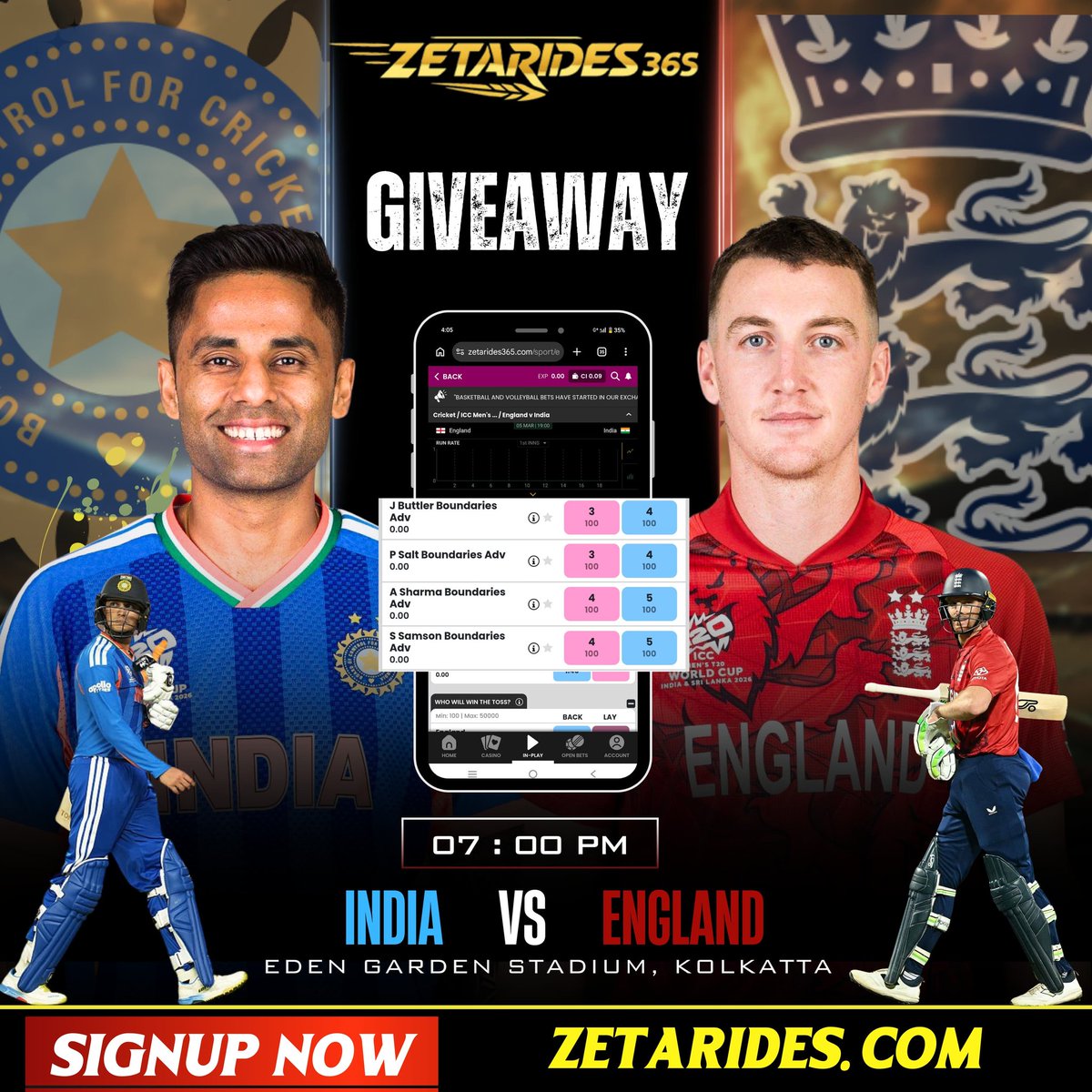 🟢T20 world cup 2026 🟢

Semi Final 2 IND VS ENG 

  🔥GIVEAWAY ANNOUNCED🏏

CONGRATULATIONS WINNERS 
             <a href="/ansh1780619/">ansh</a> 
             <a href="/dontmindme191/">dontmindme</a> 
             <a href="/Dharmendra31088/">Dharmendra Kumar</a> 
             <a href="/praveenraj789/">PRAVEEN RAJ</a>
             <a href="/Bulli__Raju/">Kalyan KSR</a> 

#Zetarides365 / #INDvsENG / #WC