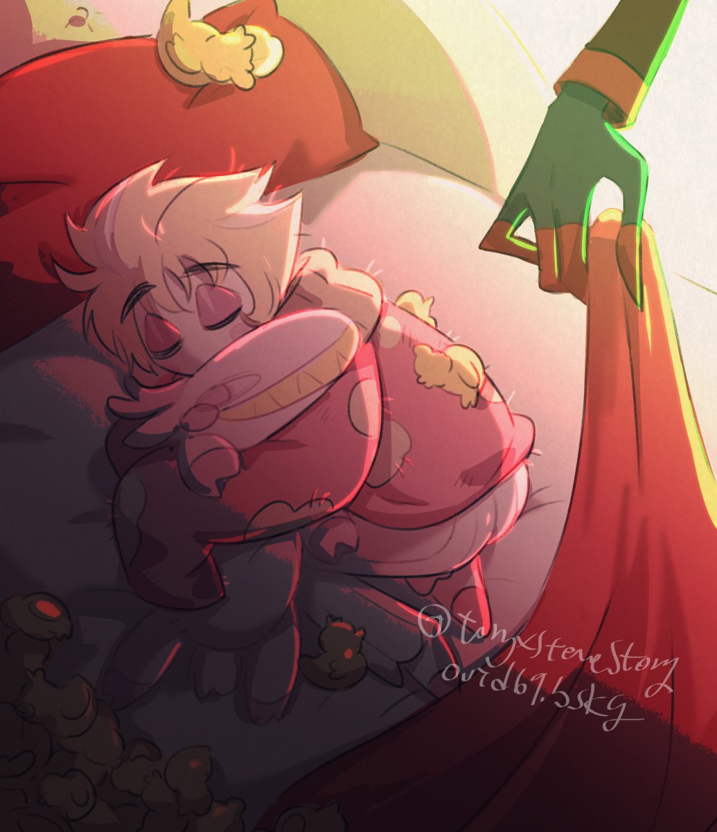 Is Alastor taking off the blanket or putting the blanket over Luci? Good question😏 
#radioapple