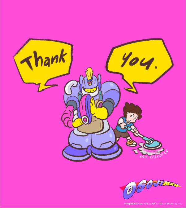 tasphong's tweet photo. Although OSOJIMAN did not make it to the next round, I want to say thank you for every single vote, especially from my friends. Thank you so much.
#MegaManDO #DesignARobotMaster https://t.co/SJgmhJuB3v