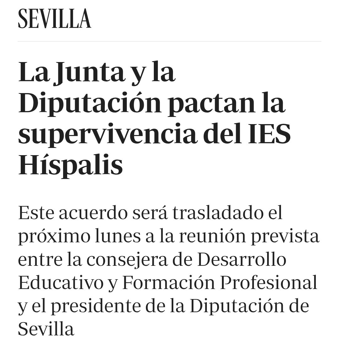 VICTORIA 💚

En Sevilla un barrio y una comunidad educativa le han torcido el brazo a PP y PSOE. Se mantendrá el IES Híspalis abierto. Gana la Educación Pública. La lucha sirve.  

Qué bonito cuando las cosas acaban bien.