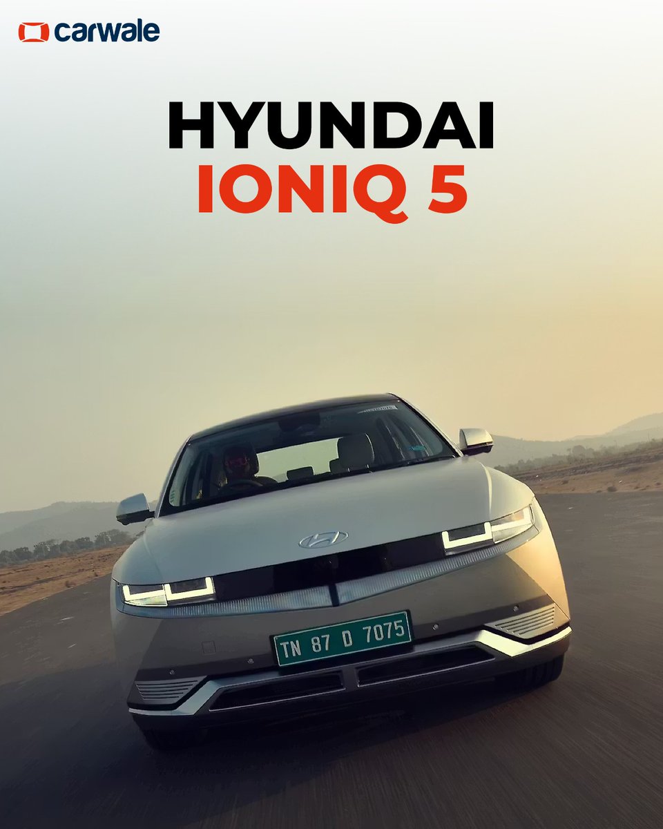 CarWale's tweet photo. The Hyundai Ioniq 5 stands out with its futuristic design and a spacious, airy cabin that comfortably seats five. ⚡🚗
Swipe through to explore the Hyundai Ioniq 5 in detail. 👀
#hyundai #ioniq5 #hyundaiioniq5 #cwphotos #cars #automobiles #carupdates #automobileupdates https://t.co/Sx0KCTcoam
