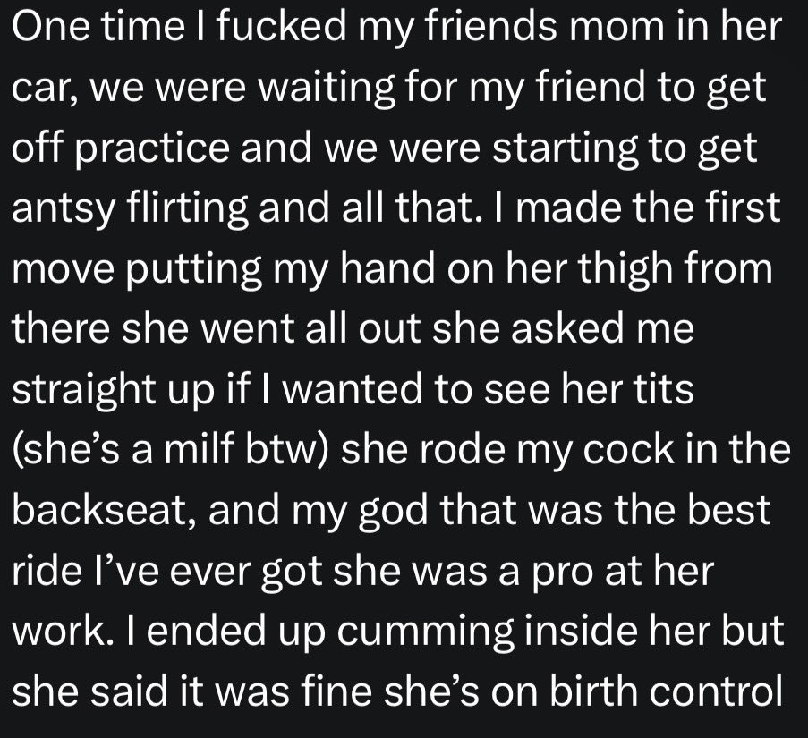 confession2goon's tweet photo. He fucked his moms friend. 

#horny #nsfw #confession https://t.co/QVQRzdVaTj