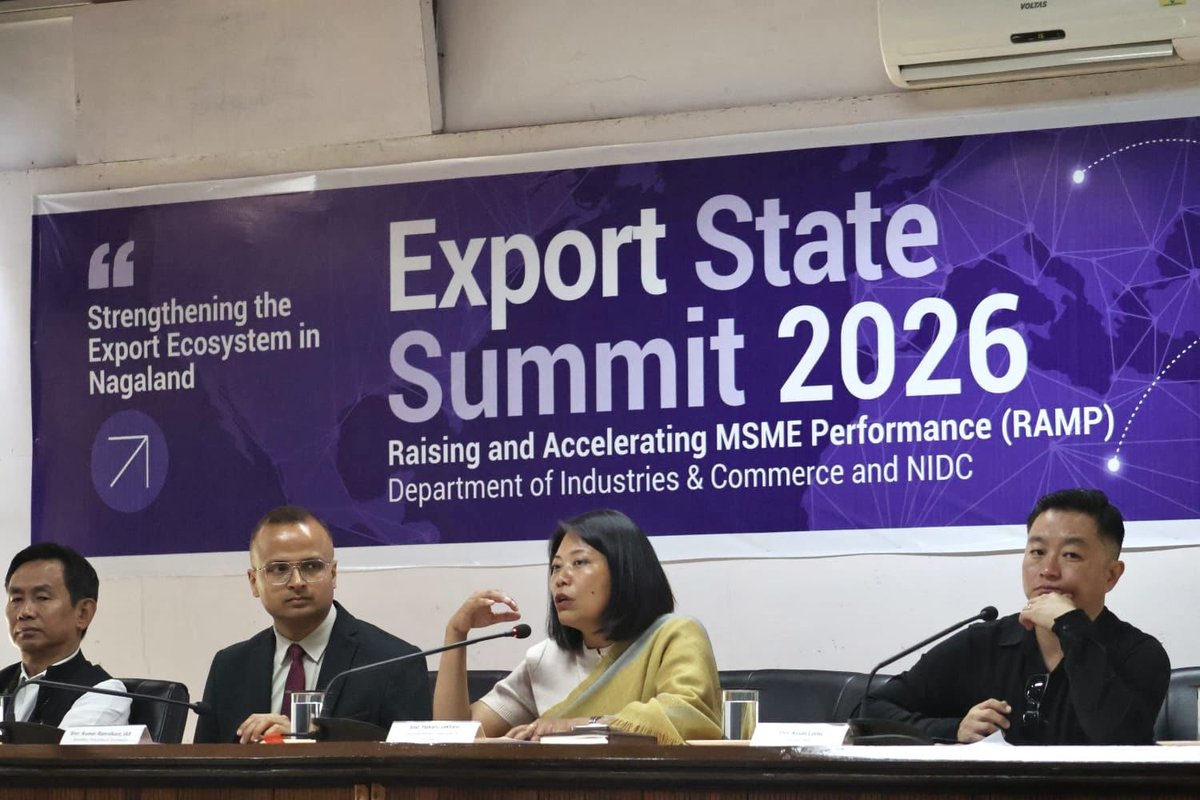 JakhaluHekani's tweet photo. Nagaland Export Sumit with MSMEs from all districts will deliberate on Handicraft Handloom &amp; Food Processing sector with expert support from APEDA, DGFT, EPCH, NEHHDC &amp; India Post. 

Initiative to strengthen the export ecosystem in the state under @rampnagaland @industries_naga https://t.co/CjK8H7DdyL