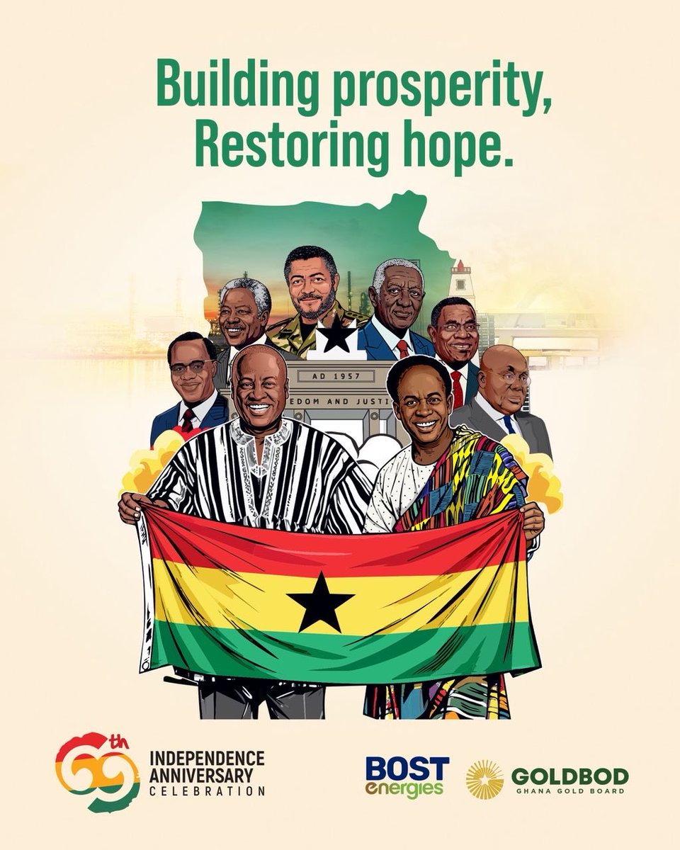 Independence is more than a flag; it’s the freedom to grow without limits. We know the road isn't always easy, but Ghana always perseveres.

Today, we celebrate the glory of our past and the promise of our future.

Happy Independence Day! 🇬🇭
#GhanaIndependence