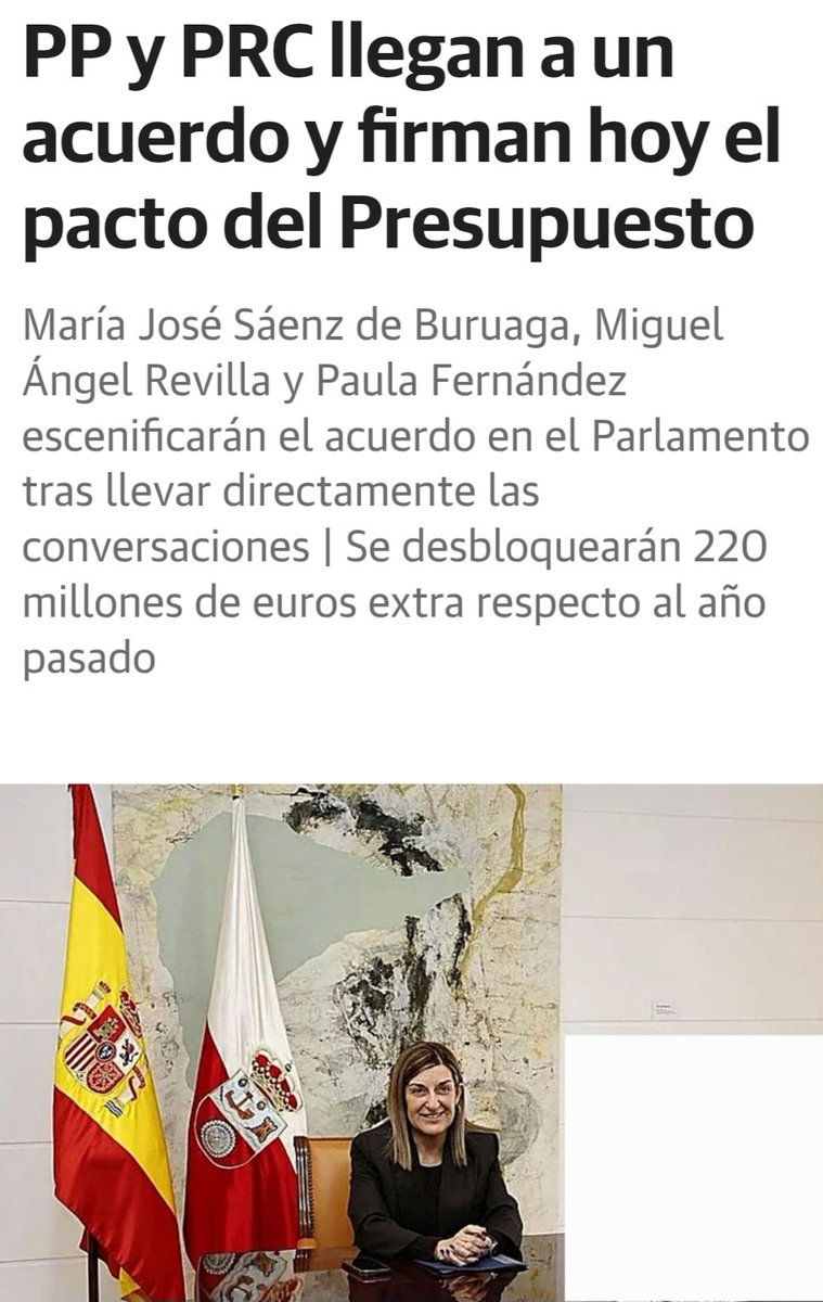 ¡¡¡ La Buruaga CONSIGUE los presupuestos para #cantabria !!!

<a href="/rdelagandarapo1/">rdelagandaraporres</a> <a href="/mjburuaga/">M.J Sáenz de Buruaga</a> <a href="/misabelurrutia/">Isabel Urrutia</a> <a href="/Eleutheria119/">Eleutheria</a> 
<a href="/ygarciafernande/">Yolanda Garcia</a> <a href="/parlacan/">Parlamento de Cantabria</a> 
<a href="/cantabriaes/">Gobierno Cantabria</a> <a href="/javiernoriegago/">Javier Noriega Gómez</a> 
#cantabria <a href="/radioteibafm/">Teiba FM</a>