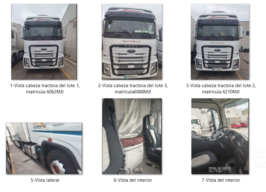 subastas_murcia's tweet photo. ✅#subasta #concursal id. 257389
😎Con #pujasecreta
🚛4 LOTES. Cabezas tractoras
➡️Valores: Entre 55.000 € y 60.000 €
➡️Se venden por 100 €
📹 Vídeo de su estado: https://t.co/vmNbGj72k5
🫤 No están en poder de la concursada
📅 Fina el 25 de marzo
👉https://t.co/ceH7R74Qsu https://t.co/XfvaAgYKHp