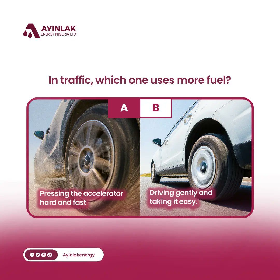 AyinlakEnergy's tweet photo. It's Fuel Friday π―
A quick one before the weekend
Drop your answer in the comments.
#AyinlakEnergy
#TGIF
#HappyWeekend
#FuelWithUs https://t.co/FeuWF008lo
