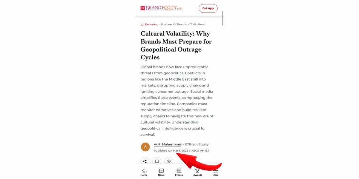 Snowhiteaditi19's tweet photo. In the age of cultural volatility, brands are no longer neutral.
Every geopolitical shock can trigger consumer outrage cycles.
My latest piece:
https://t.co/dsfIRQzFQH
From the desk of CS Aditi Maheshwari
#Snowhiteaditi #AdiBytes @harshmadhusudan @Shehzad_Ind @MurgMakhaniRox https://t.co/Y4WsWFyrSF
