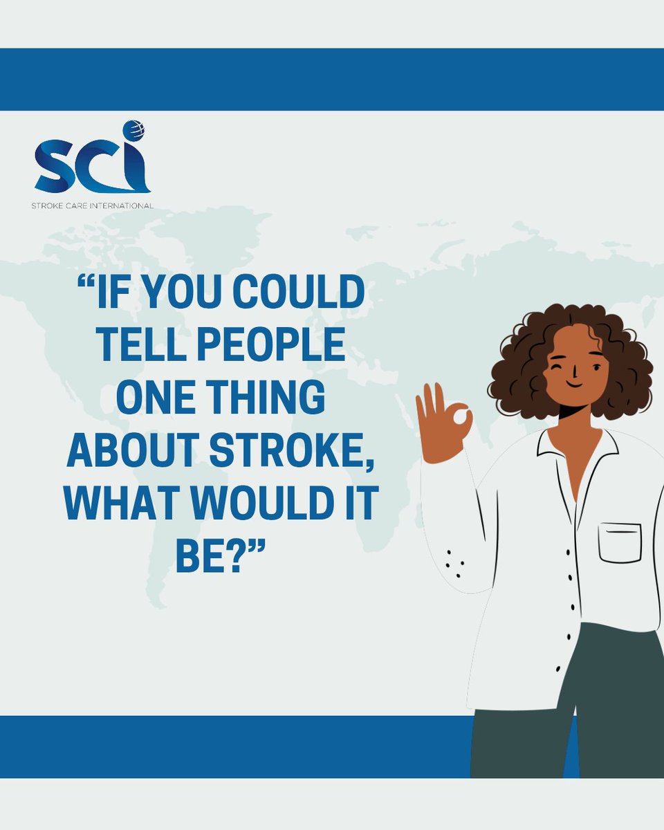 strokecare1's tweet photo. If you could tell people ONE thing about stroke, what would it be?

Share your knowledge in the comment section

#StrokeEducation #StrokeAwareness #strokeprevention #strokecareinternational #Stroke https://t.co/zPGrdDhVuH