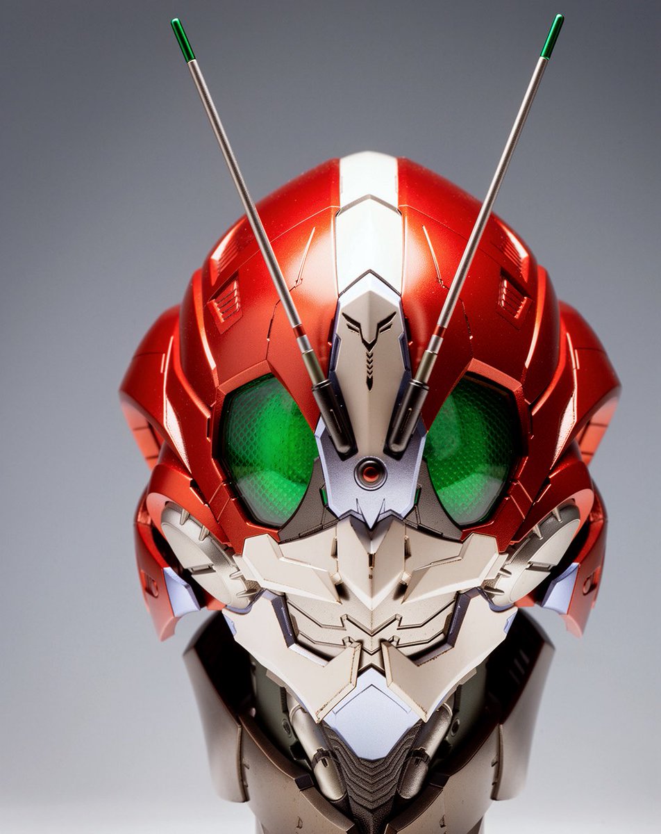 MOSIAZ328's tweet image. 之前画的假面头像，立体化，
#仮面ライダーV3
#Masked 
#仮面ライダー
