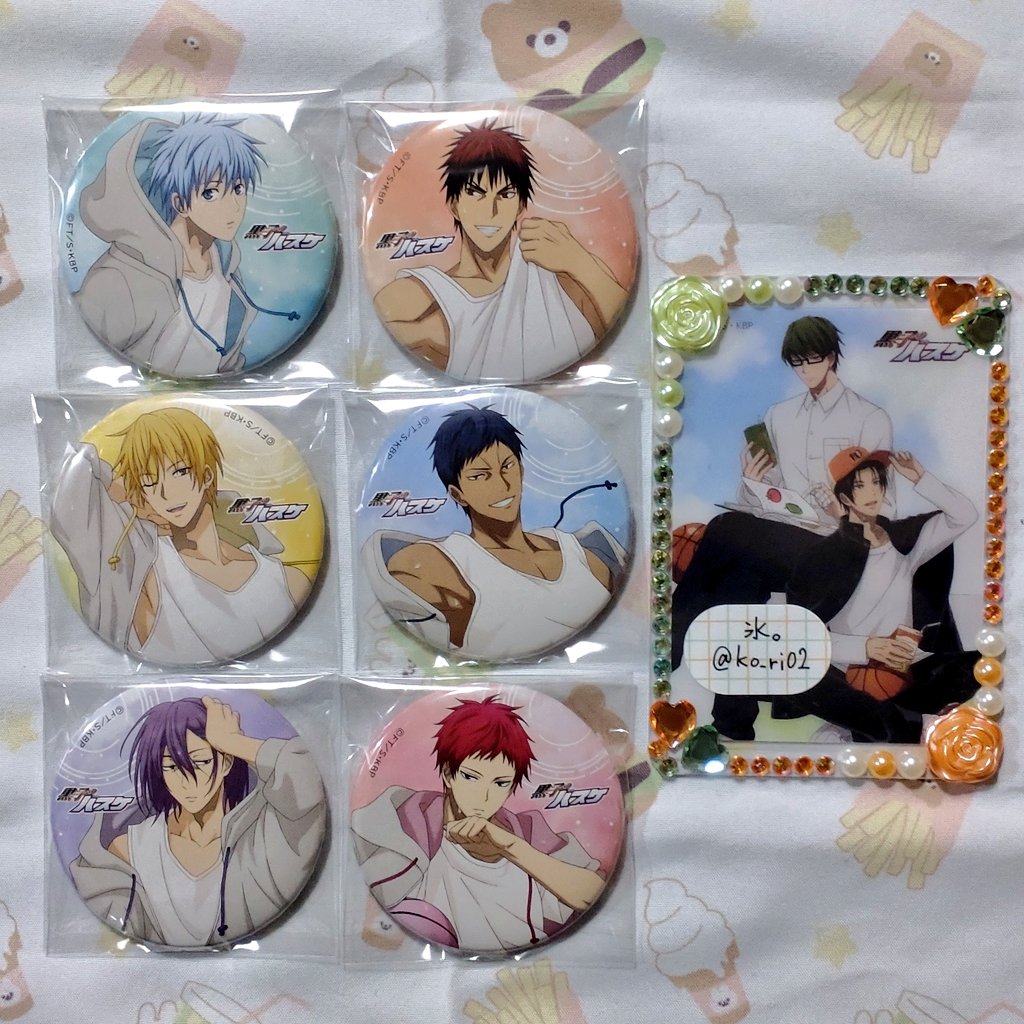 交換】 黒子のバスケ 黒バス ショウワノート POMMOP 雨上がり 缶バッジ