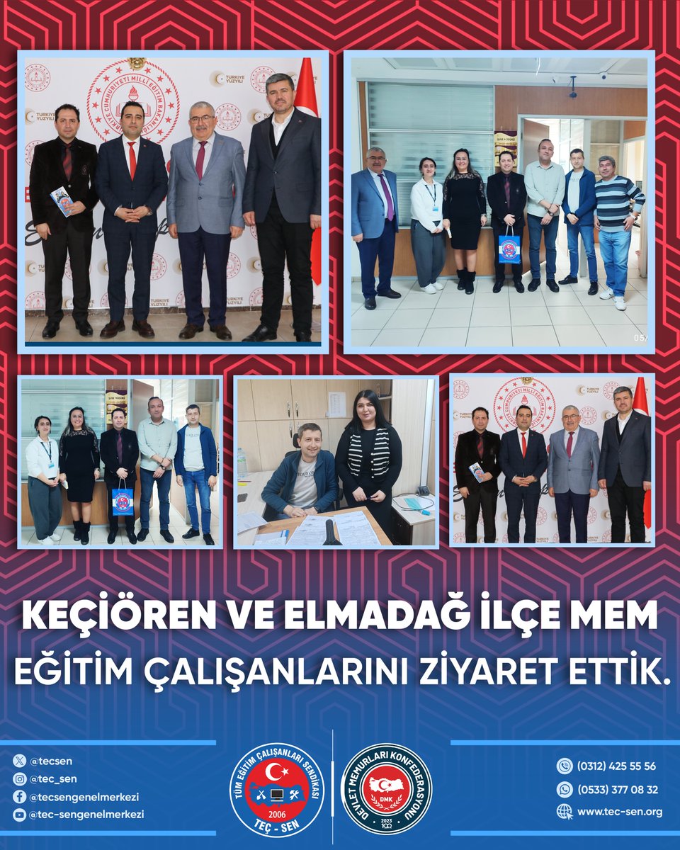 Genel Başkan Yardımcımız Ramazan TÜRKASLAN ve Halil KUTLAR’dan oluşan heyetimiz, teşkilatlanma çalışması kapsamında Keçiören ve Elmadağ İlçe Milli Eğitim Müdürlüklerinde eğitim çalışmaları ile bir araya geldi. 

Eğitim çalışanlarımıza misafirperverlikleri için teşekkür ediyor,