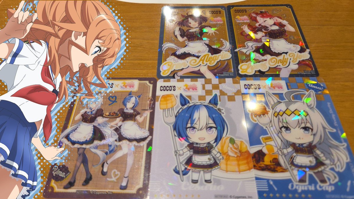 ココス ウマ娘 オリジナル クリアカード 5枚セット コンプリート＋