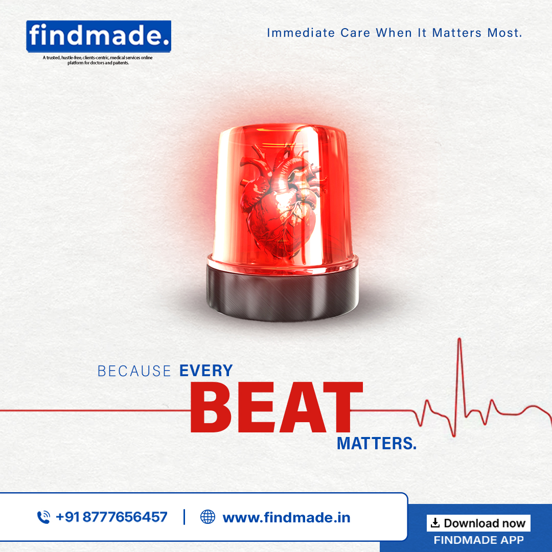 Findmadein's tweet image. In critical moments, every second counts.
Because every heartbeat matters. ❤️
Get immediate healthcare support with Findmade.

🌐 findmade.in

#EmergencyCare #HeartHealth #Findmade
