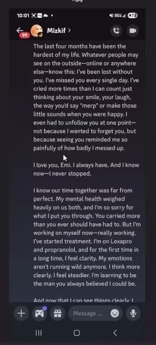 hades2pls's tweet photo. @validclipx Its not revealing any new info since she herself had already said that their relationship ended January 2025.

Also don't see what he's going for by trying to push the narrative he broke up with her when she showed pics of the type of messages he was sending her for months 😂 https://t.co/TnsWbALTMu
