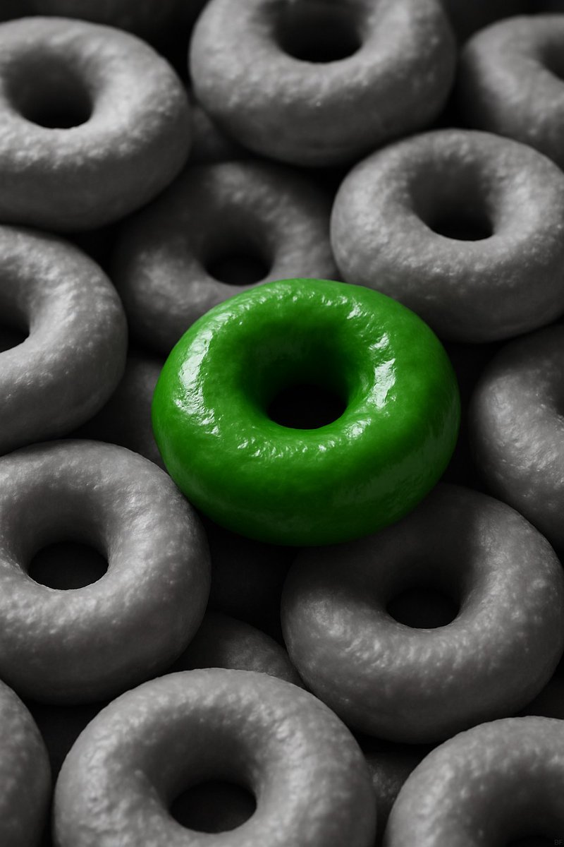 BenFreischaters's tweet image. Ai-Pic No. 48

A donut… but something feels different.
Sweet, strange and a little surreal. 🍩💚

#AIArt #Donut #FoodArt #DessertArt #SurrealFood