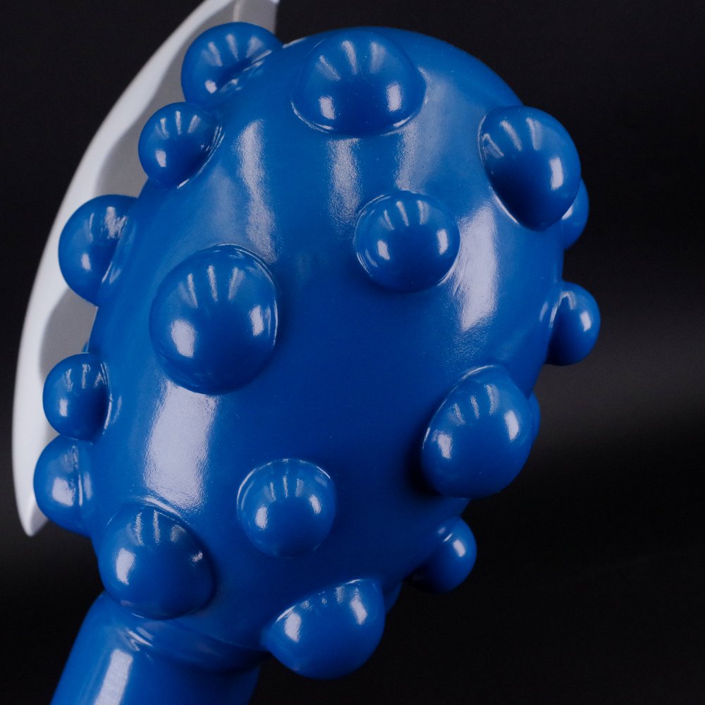 hakaba_gallery's tweet photo. 【ソフビ情報】キムラトイよりゲッタートマホーク(練習機カラー)が登場！！
今回は、作中冒頭で鮮烈な印象を残した「練習機」用カラーでのお届け。
基本色のブルーの色調にもこだわりを感じさせる、コアなゲッターロボ好き必携の逸品だ!
3月21日(日)より 墓場の画廊中野店とONLINE STOREにて販売開始。
https://t.co/ytU4b7QDmn