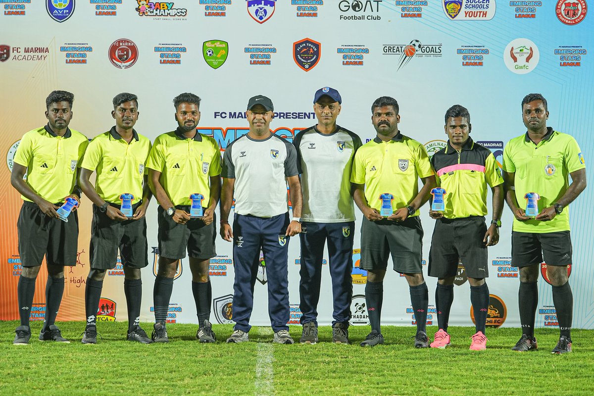 fcmadras's tweet photo. The silent heroes behind the success of the #EmergingStarsLeague who ensured the game ran safely and strongly. β½πͺ
#IndianFootball #GrassrootsFootball #FCMadras #BlueCubs https://t.co/ZdvxgNcxdN