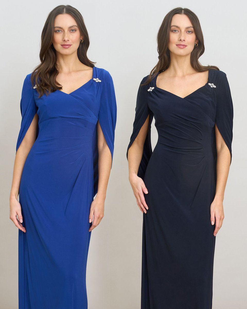 Timeless elegance in every detail ✨

The Jenna dress features a flattering wrap silhouette, soft ruching and is finished with delicate embellishment at the shoulder. Which colour would you choose? 💙
Shop blue: buff.ly/GSbi874 
Shop navy: buff.ly/VOvqcSe
