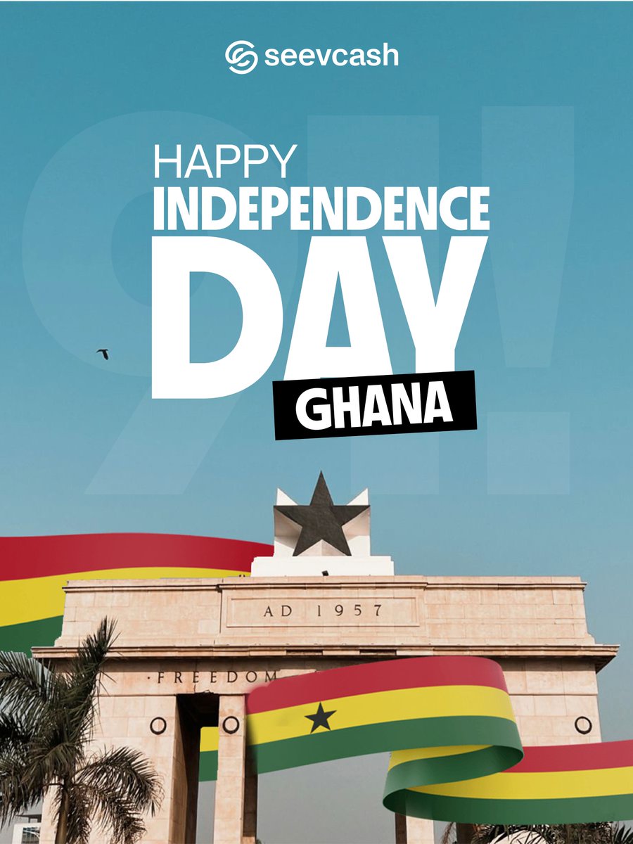 seevcash's tweet photo. The land of our birth, the land that has given us the freedom to be, to innovate and to be better!

Happy 69th Birthday, Ghana!

#ghana69 #independencedayghana #SeevCash https://t.co/kOFKTl9Zy1