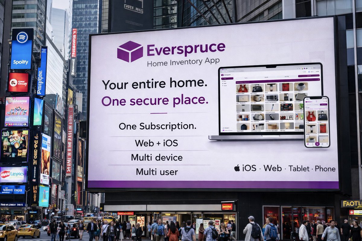 EverspruceApp's tweet photo. Everything you own.
One secure place.

Everspruce gives homeowners complete visibility of their home inventory.

One subscription.
Web + iOS.
Multi device.
Multi user.

Start free today.

#HomeInventory #SmartHomeowners #Everspruce https://t.co/eGuhTSUsxe