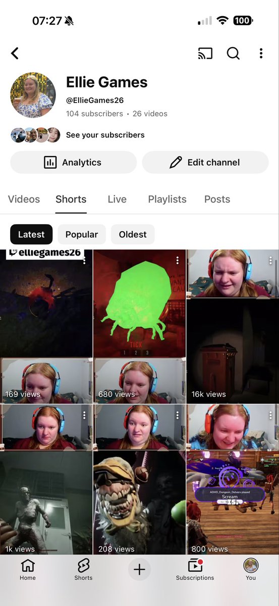 ElliesLife20's tweet photo. Go and follow my YouTube channel and watch some hilarious clips of me getting scared during stream #twitchclips #twitchstream #funny #YouTube #youtubeshorts https://t.co/Fjno6y48Nv
