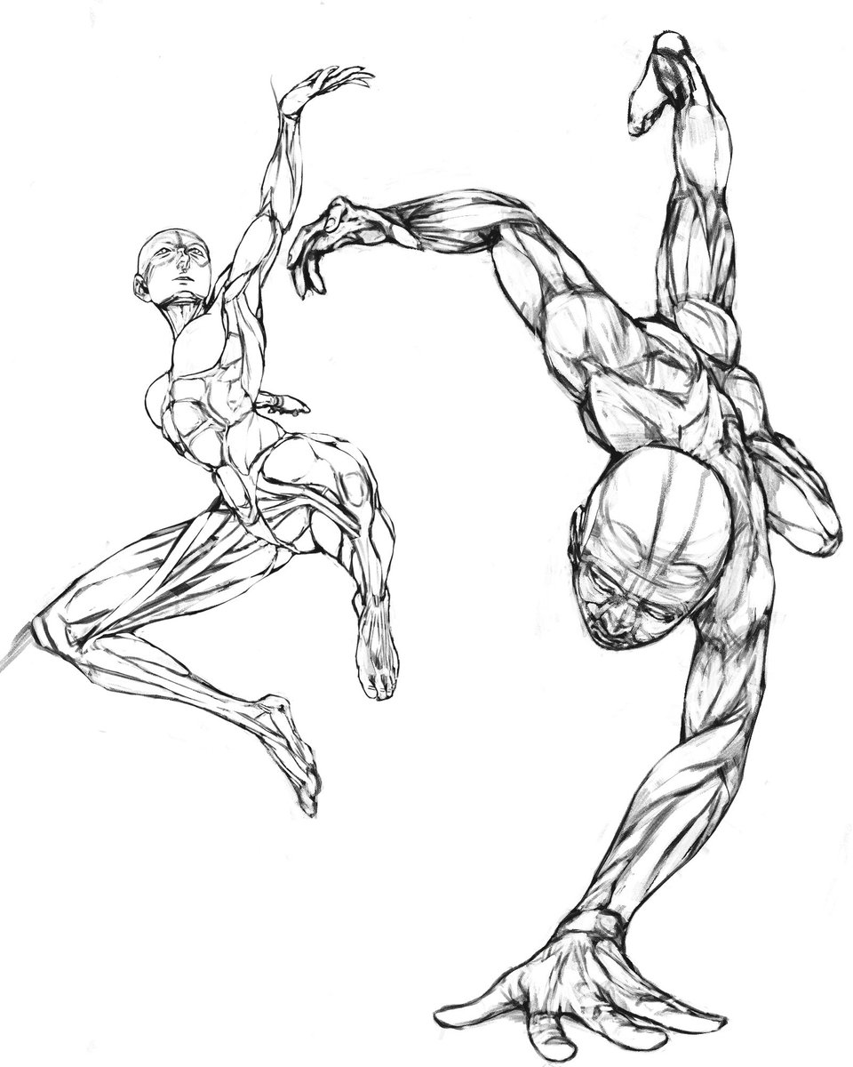 側面、背面、煽りや俯瞰などなどポージング的にも苦手な姿勢があるので、たまに人体を描いて表現できる幅を広げてければと思います。