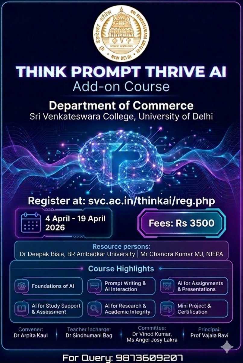 T T D Sri Venkateswara College University of Delhi tweet media