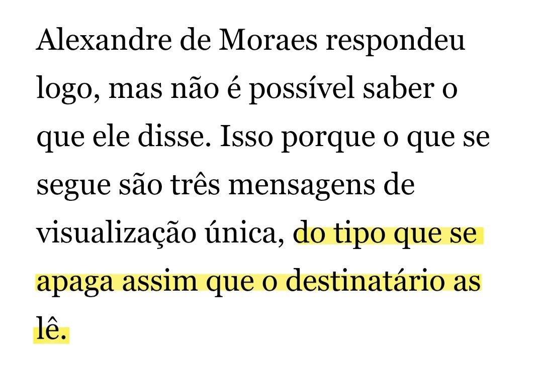 No julgamento da Débora Rodrigues, a Débora do Batom, Moraes afirmou que o fato de ela ter supostamente apagado mensagens de seu celular "demonstraria desprezo para com o Poder Judiciário e a ordem pública".

Usou isso como um dos fundamentos para condená-la.

Detalhe: para fazer