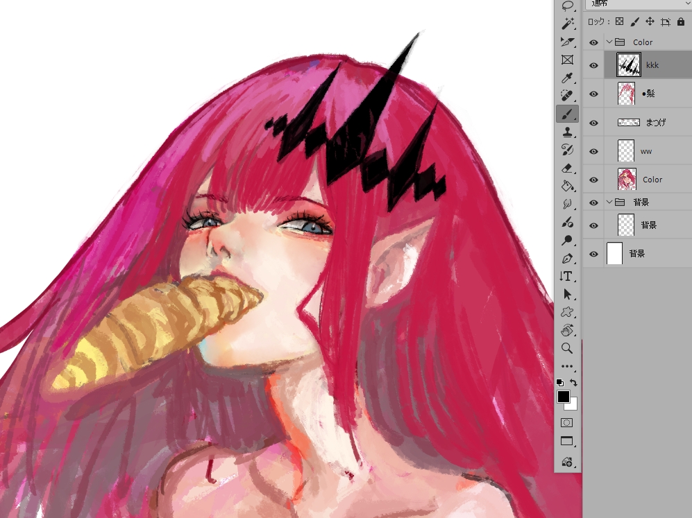 クロワッサン食べてるバーヴァンシー途中 