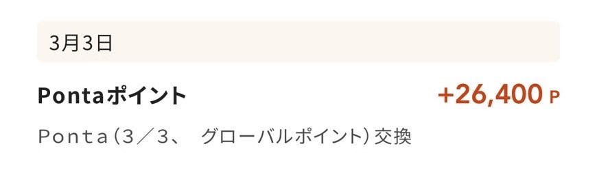 どっかのポイントをPontaに交換したのは記憶にあるけど、こんなに交換したかな🤔