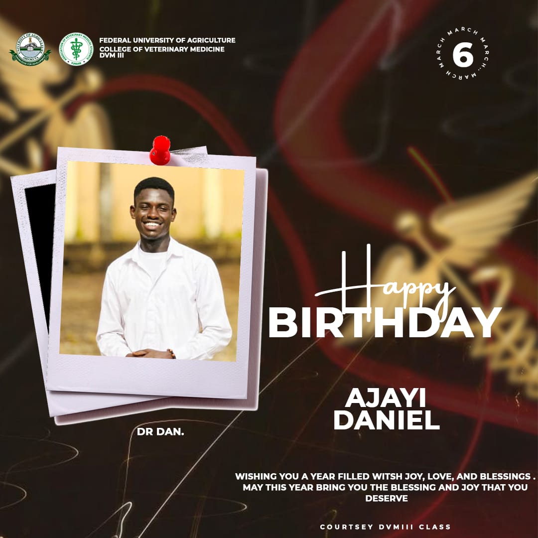 DVM_2027's tweet photo. Happy birthday to our own melanocyte 🌚
@ajayidaniel931 
We pray that this New year will bring new opportunities and it will not elude you. May you find joy, peace and comfort in all that matters to you . https://t.co/r2OMGkvwQy