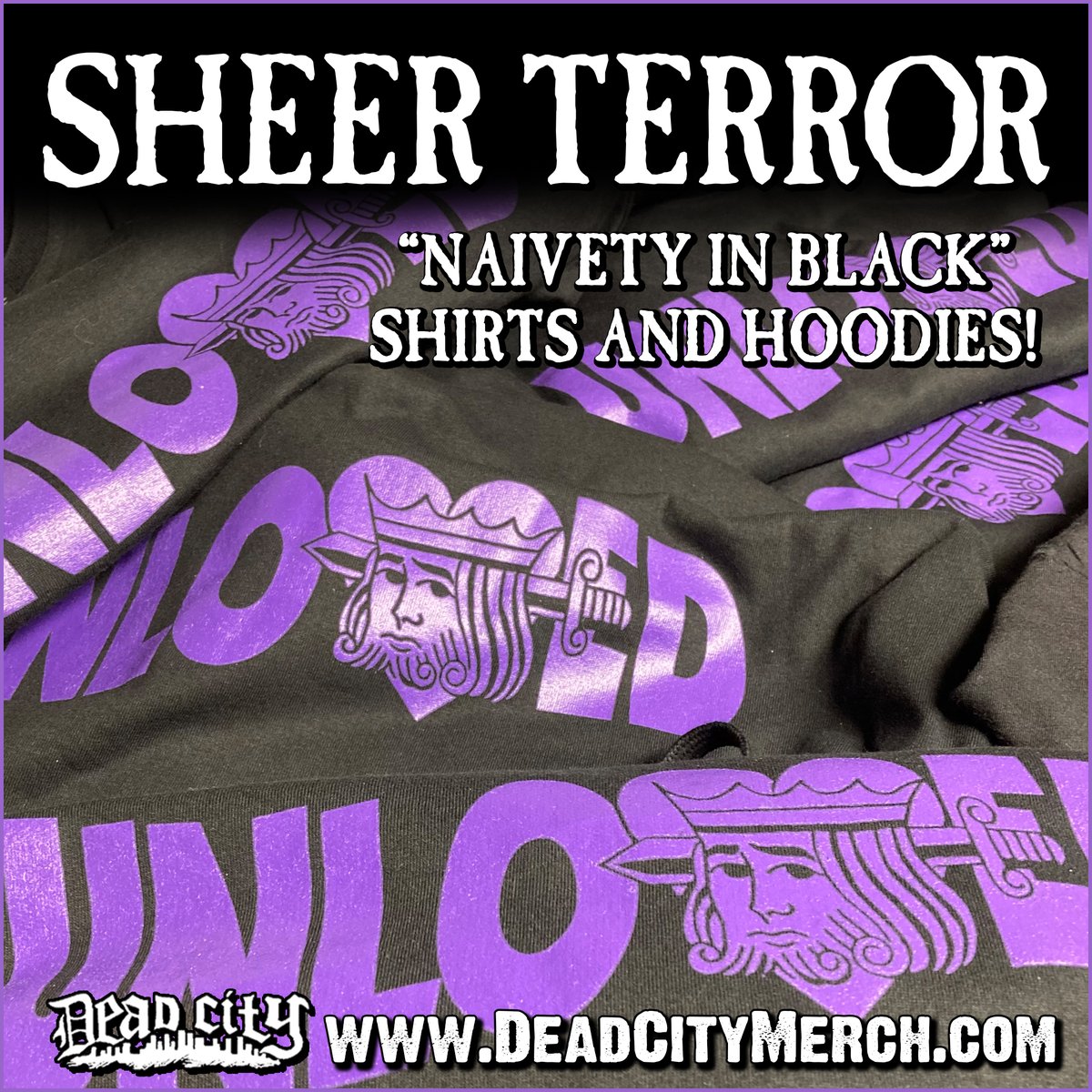 SHEER TERROR “Naivety In Black” Limited Edition Shirts and Hoodies at deadcitymerch.com
SHIPPING NOW! VERY FEW LEFT!
#sheerterror #sheerterrornyhc #nyhc #blacksabbath