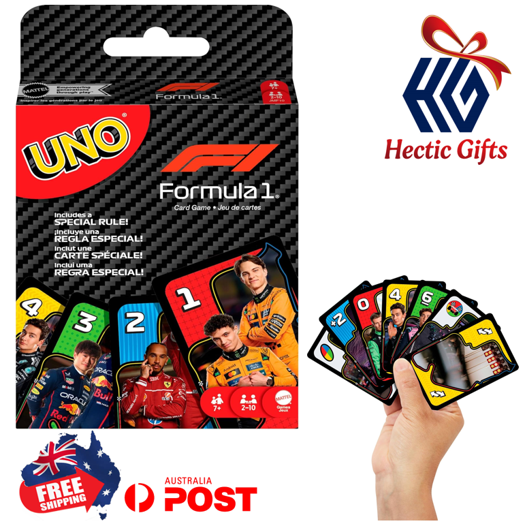 HecticGifts's tweet photo. NEW Mattel - UNO Formula 1 Edition Card Game

https://t.co/X3f37DTX7O

 #New #HecticGifts #Mattel #UNO #FormulaOne #SpecialEdition #CardGame #Collectible #ColourMatching #NumberMatching #OvertakeRule #Collectible #FreeShipping #AustraliaWide #FastShipping https://t.co/Q3VU8az2QY