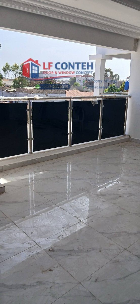 Work in progress....

Stainless steel balcony railings with 10mm tempered glass.

Clean finish, modern design, and built for strength and safety.

Design and installed by LF Conteh Door &amp; Window Concept.

📞 WhatsApp: +220 2933015 / +220 3312434

#TheGambia #LFContehBalconyrails
