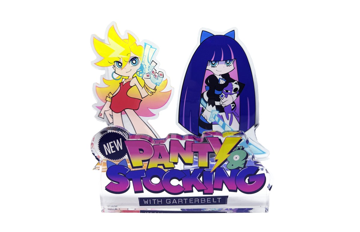 charamerci's tweet photo. 📢絶賛予約受付中！📢

『New PANTY &amp; STOCKING with GARTERBELT』グッズ情報🎀

🗓 予約締切：3月13日(金)
📅 発売予定：4月上旬

Blistazキーホルダー
アクリルロゴブロック
アクリルキャラスタンド

使える＆飾れるアイテム勢揃い🎀

🔗 https://t.co/nPKtQBrUEa

#NewPSG #Newパンスト #CharaMerci https://t.co/UYiLy1D8ee