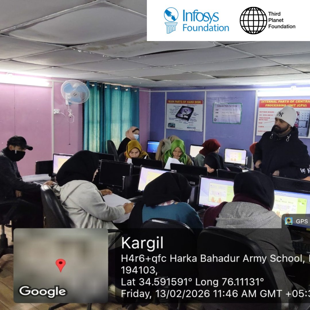 PlanetThird's tweet photo. Following the initiation of the Youth Acceleration Program as part of the @Infosys Foundation's #CSR initiative in Ladakh, we have commenced both theoretical and practical training for the youth under the Skill and Livelihood Development Initiative. #SkillIndia #CSRIndia #SDGs https://t.co/P44iAbArdi
