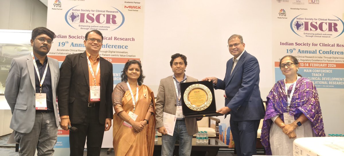 iscrindia's tweet photo. Insightful day at the 19th Annual Conference!
Key highlights:
- Dr Prabhakaran D on AI-ECG & digital innovation
- ICMR’s "Shakti" & 1000 trial sites (INTENT program)
- Dr Arun Bhatt on patient-centric data
- Dr Nitya Wadhwa’s masterclass
Congrats to the Award winners! #ISCR https://t.co/2UzNDJU70I