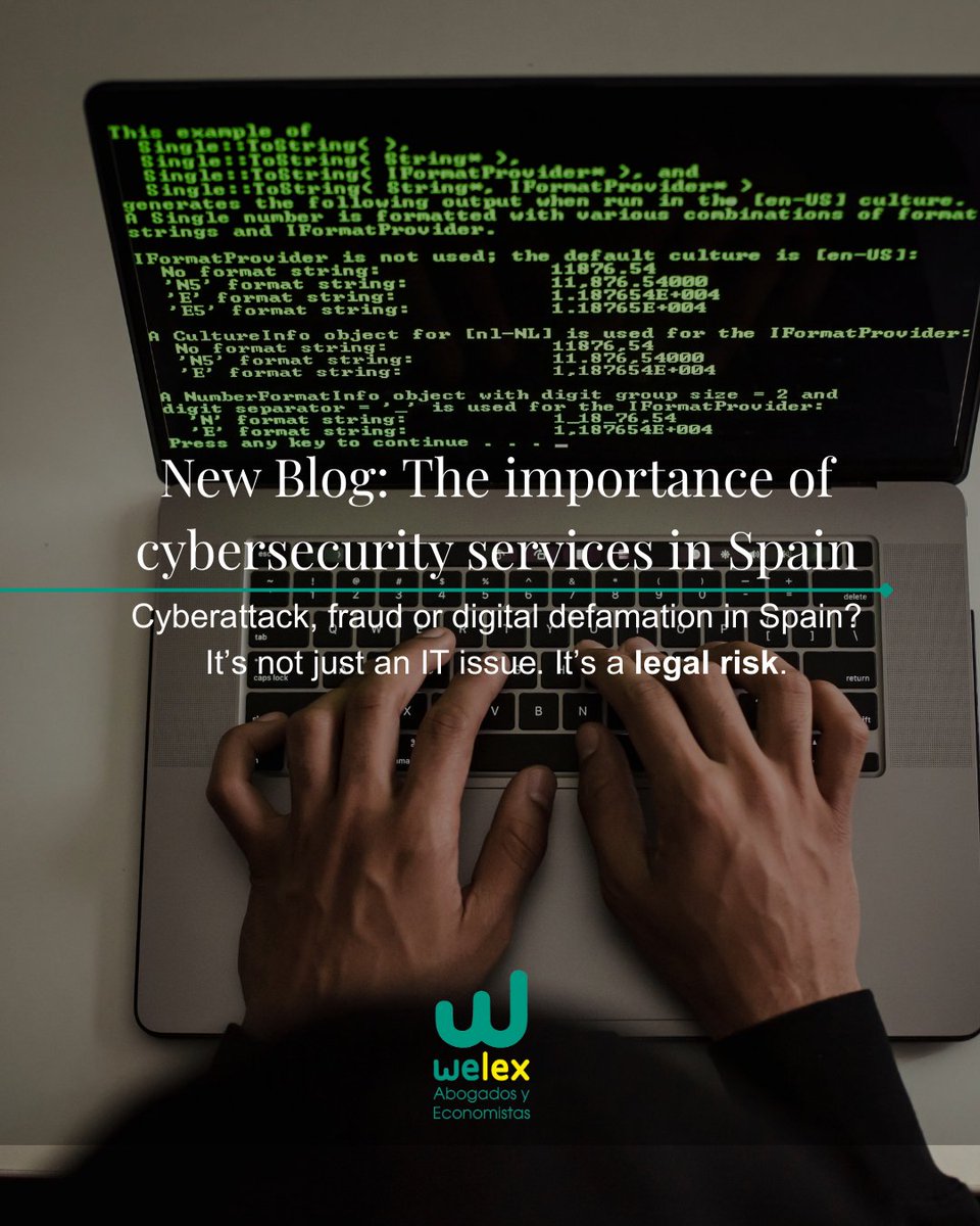 🇬🇧 At Welex, Lawyers and Accountants, we understand that cybersecurity in Spain is no longer just a technical issue — it is a legal, financial and reputational matter. 

🔎 Read the full article on our blog: welex.es/the-importance…