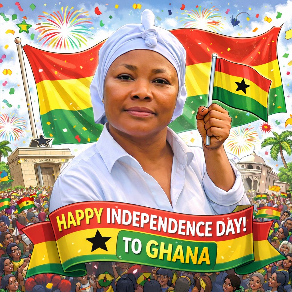 Happy Independence Day, Ghana! 🇬🇭✨
Today we celebrate our freedom, our strength, and the unbreakable spirit of our people. From our rich culture to our endless talent, Ghana continues to shine as the Black Star of Africa. ⭐
Let’s keep building,  BACKWARDS NEVER FORWARD EVER 🙌