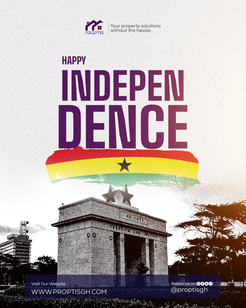ProptisGh's tweet photo. Happy Independence Day Ghana!

#proptisgh #ghanaproperty #apartment #independenceday #ghana https://t.co/6F75drCR34