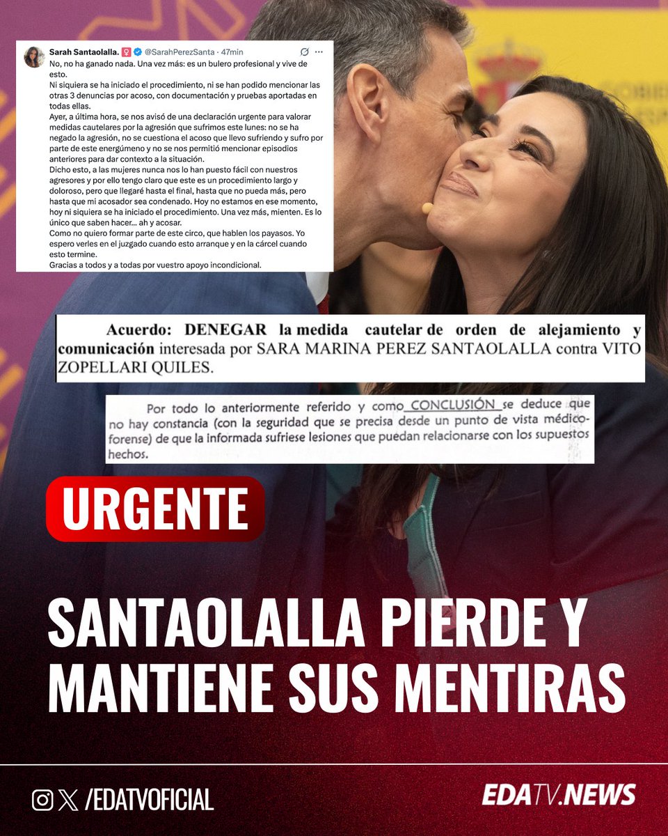 🇪🇸‼️ | #URGENTE Sarah Santaolalla se enfada con la justicia y llora en Twitter.