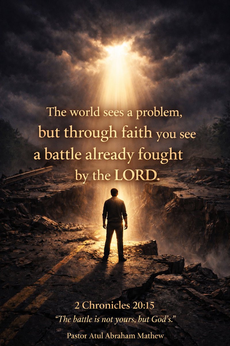 When the world sees a problem, faith reminds you that GOD has already fought the battle. 

Stand firm and trust His victory.

#faithoverfear