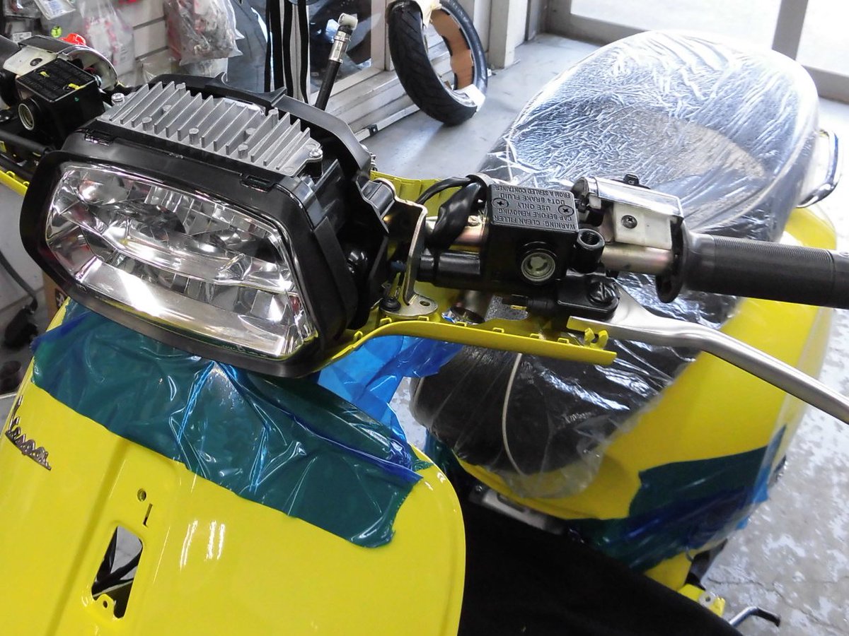 KanebanMoto's tweet photo. ベスパカスタム中！皆さんはどこまでこだわりますか？
#Vespa #VespaSprint150 #ベスパ #ブレーキカスタム https://t.co/LFXKC64cYB