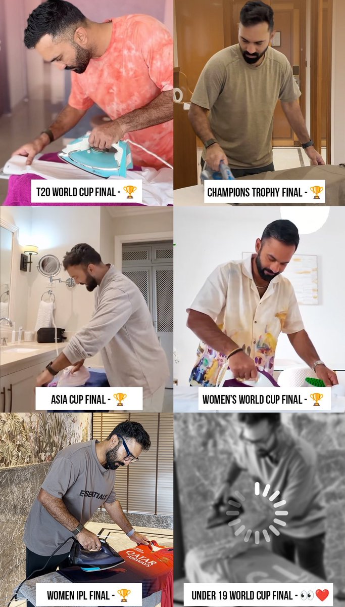 IMEswar7's tweet photo. @DineshKarthik  Please iron the shirt bhai..💥🔥

Lucky Iron man of India...😂😂😂

Hope it works again...🙏🙏
#india #T20WorldCup2026
#TeamIndia https://t.co/Zz8PzmJzbj