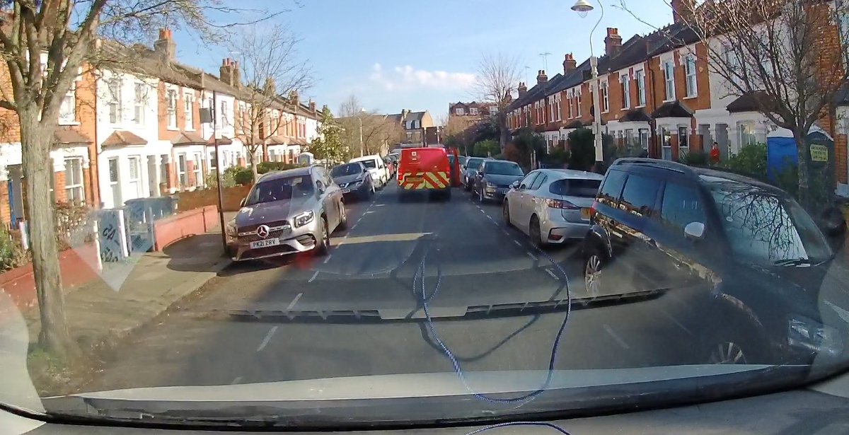 Jmylk's tweet photo. @RoyalMail abused by a RM driver for tooting when they were illegally parked blocking road? Stupidity is they were within feet of several spaces to pull in to, and I get abused, what an arse! Unfortunately turned my engine of waiting or I would have been filmed the chump! https://t.co/jafxO8SaBe