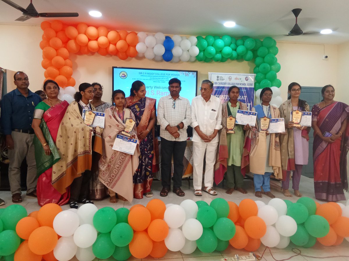 nykseluru's tweet photo. MY Bharat-Eluru has organised.Viksit Bharat youth parliament. in collaboration  Sir CR Raddy college for women Eluru, principal Sarala Garu,S.Ramu Garu DYO, correspondent Prabhakar Garu,NSS coordinator Eshwari Garu, Swarna Kumari Garu,
#mybharat 
#viksitBharatyouthparliament2026 https://t.co/SnZzyU2V0M