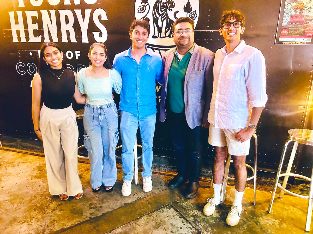 DrSonuBhaskar's tweet photo. Welcoming the new members of the @GlobalNeuroLab! 👨‍⚕️👩‍⚕️🩺🏥
A quick team huddle at the Young Henry’s brewery this evening. 
Exciting plans for the year ahead - from improving patient care in stroke to advancing Neurocritical care! 
Watch this space 🧠! https://t.co/AmZGZ2LO8e