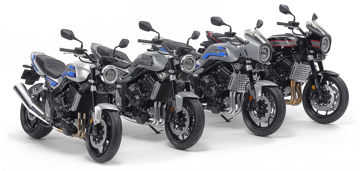 tamiya_plamodel's tweet photo. 【新製品】昨年発売の「Honda CB1000F」を1/12スケールでモデル化。ネイキッドタイプの大型バイクは、#タミヤ としては1997年以来のラインナップ。メッキ部品やライト等は組み立てやすさにも配慮し、カット済みマスクシールも付属。３種のマーキングやオプション装備のSEまで様々な仕様を楽しめます。 https://t.co/wSHykLWNO8